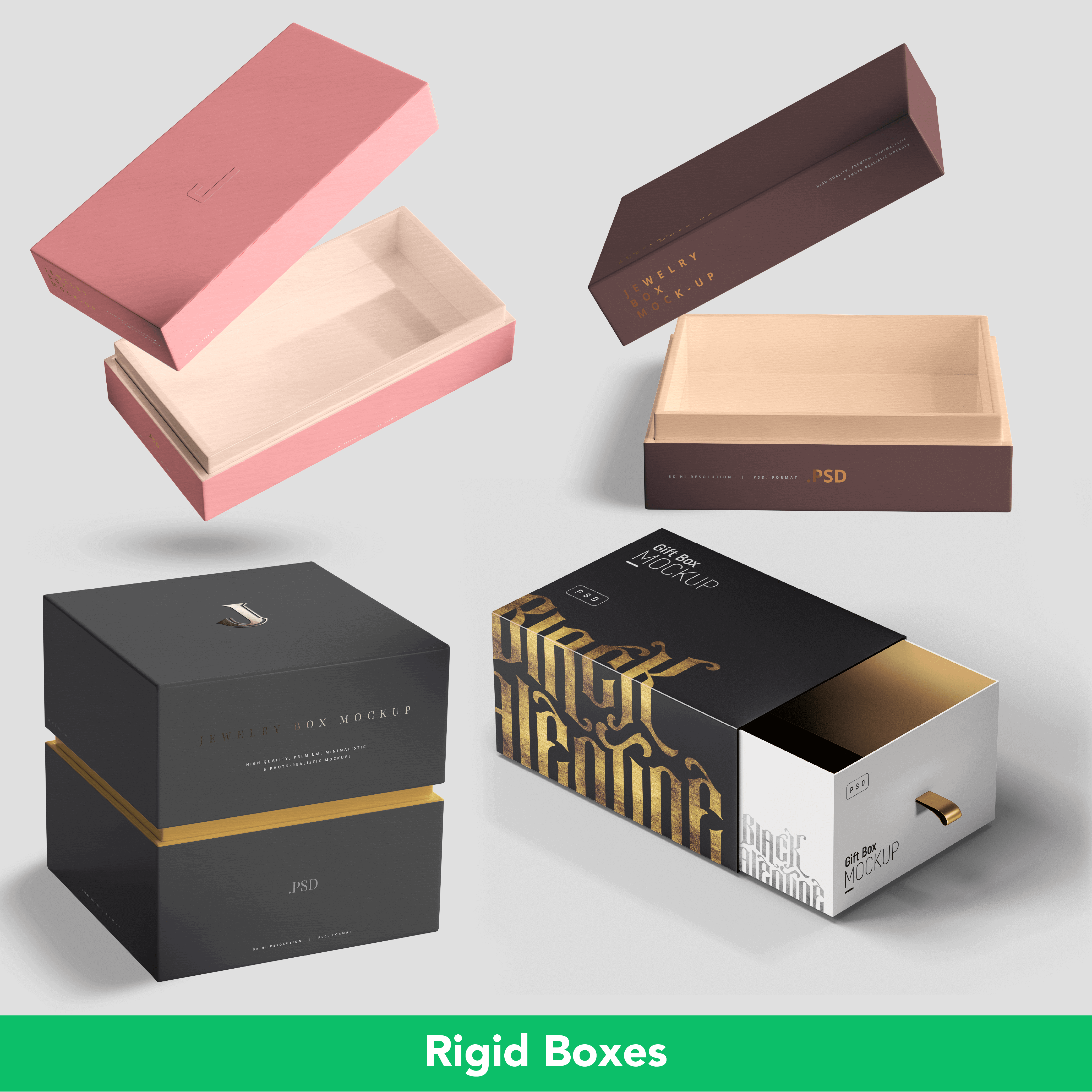 Custom Printed Luxury Class Rigid Packaging Boxes | EZCB