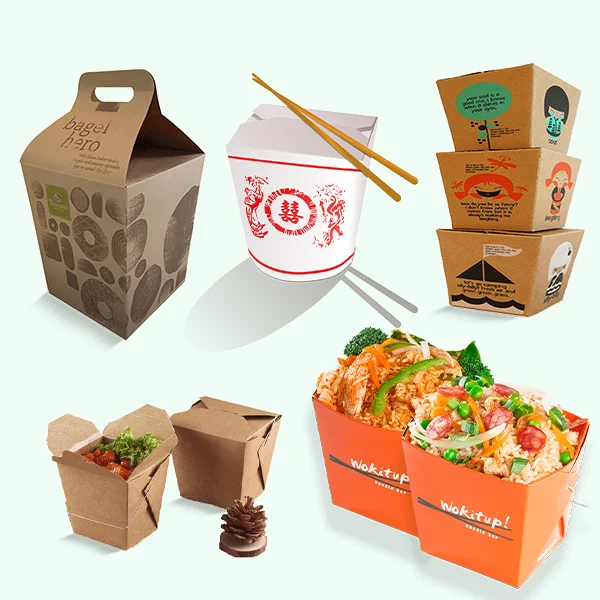 Packaging with Chinese Food Boxes